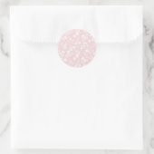 Botanischer Garten Neutral - Rosé Runder Aufkleber (Tasche)