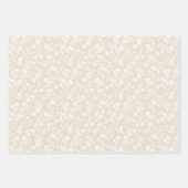Botanischer Garten Neutral - Weiches Leinen Geschenkpapier Set (Vorderseite)
