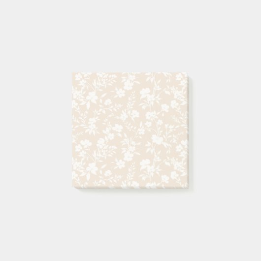 Botanischer Garten Neutral - Weiches Leinen Post-it Klebezettel (Vorderseite)