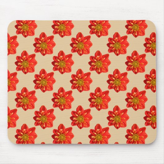Botanischer Garten-orange Dahlie-Blume Mousepad (Vorne)