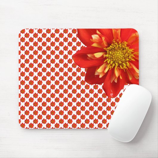 Botanischer Garten-orange Dahlie-Blume Mousepad (Mit Mouse)