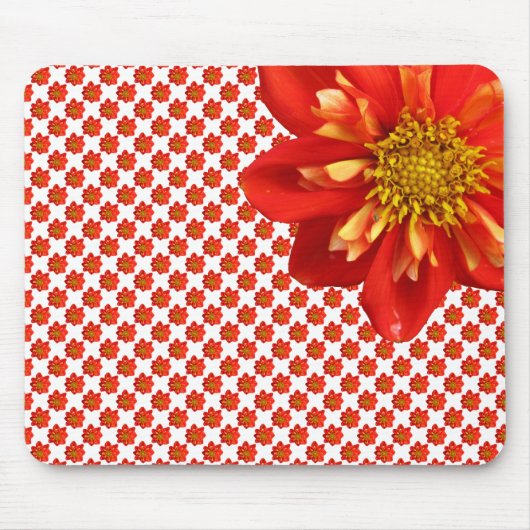 Botanischer Garten-orange Dahlie-Blume Mousepad (Vorne)