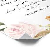 Botanischer Garten Pastel florale Gefallen Hochzei Poster (Ecke)