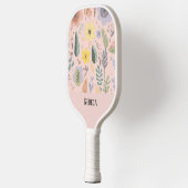 Botanischer Garten Personalisiert Blüten Pickleball Schläger (Links)