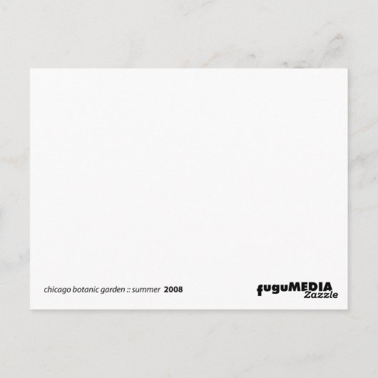 Botanischer Garten Postkarte (Rückseite)