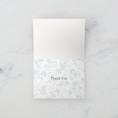 Botanischer Garten Powderblau - Neutral Dankeskarte (Innenseite)
