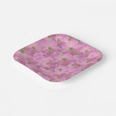 Botanischer Garten Rosa Blume Papier Teller (Gewinkelt)