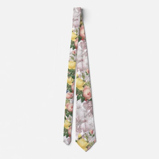 Botanischer Garten Rose Krawatte (Rückseite)