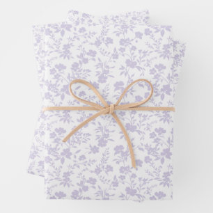Botanischer Garten Staubiger Lavendel - Neutral Geschenkpapier Set