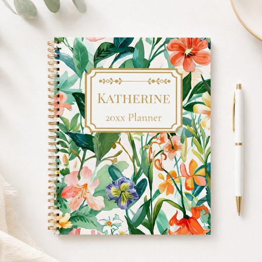 Botanischer Garten Stil Personalisiert Planer