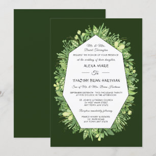 Botanischer Garten Traditionelle Hochzeitseinladun Einladung