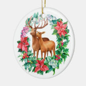 Botanischer Garten Wasserfarbener Urlaub Keramik Ornament (Links)