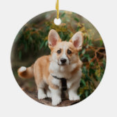 Botanischer Garten Wasserfarbener Urlaub Keramik Ornament (Hinten)