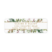 Botanischer Garten Weihnachten Gold Rücksendeadres (Vorne)