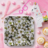 Botanischer Garten Weiße Blume Pappteller (Party)