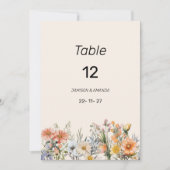 Botanischer Garten Wildblumen Blumenbeete Tischnum Einladung (Vorderseite)