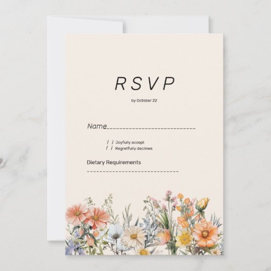 Botanischer Garten Wildblumen Blumenstrauß UAWG Einladung (Vorderseite)