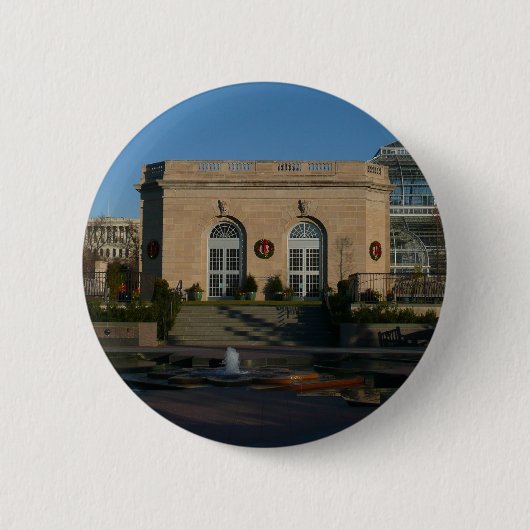 Botanischer Garten zu Weihnachten in Washington DC Button (Vorderseite)