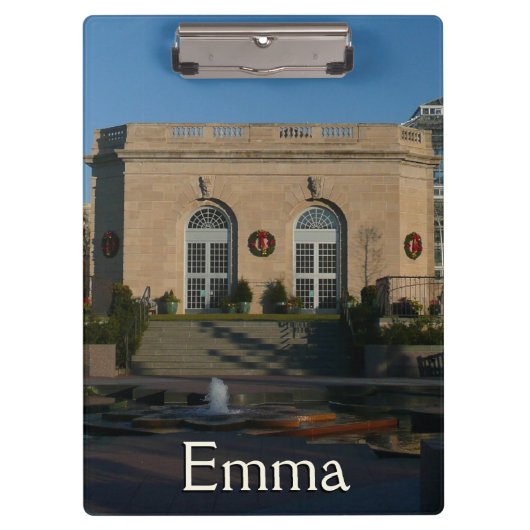 Botanischer Garten zu Weihnachten in Washington DC Klemmbrett (Vorderseite)