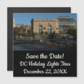 Botanischer Garten zu Weihnachten in Washington DC Magnetkarte (Vorne/Hinten)