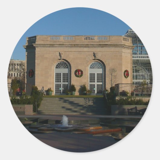 Botanischer Garten zu Weihnachten in Washington DC Runder Aufkleber (Vorderseite)