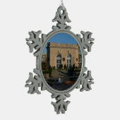 Botanischer Garten zu Weihnachten in Washington DC Schneeflocken Zinn-Ornament (Links)