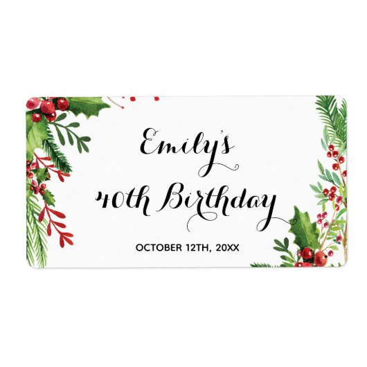 Botanischer Geburtstag des Mini-Champagner-Flasche (Vorne)