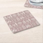 Botanischer Gentle Rhythm XL 1 Elfenbeinbeige Rechteckiger Pappuntersetzer (angewinkelt)