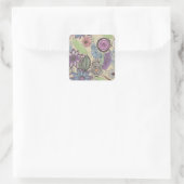Botanischer Genuss Quadratischer Aufkleber (Tasche)