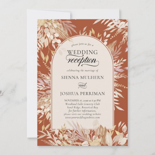 Botanischer Gerahmter Botanischer Garten Einladung (Vorderseite)