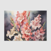 Botanischer Gladiolus in Wasserfarbe Seidenpapier (Vorderseite)