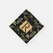 Botanischer Glamour-Hochzeitmonographie Serviette (Ecke)