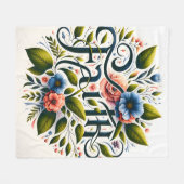 Botanischer Glaube Fleecedecke (Vorderseite (Horizontal))