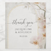 Botanischer Glitzer mit moderner Geometrie Weinetikett (Einzelnes Label)