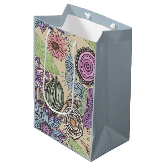 Botanischer Glückseligkeit Mittlere Geschenktüte (Vorderseite Schrägansicht)