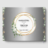 Botanischer Golden Rings & Foliage Guest Boo Gästebuch (Rückseite)