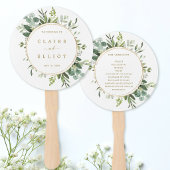 Botanischer Goldgarten Hochzeitsprogramm Handfan Fächer
