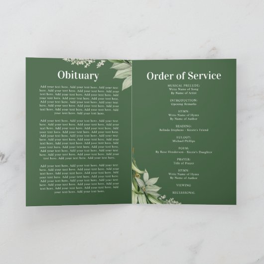 Botanischer Goldkranz-Orden des Serviceprogramms Programm (Innenseite)