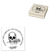 Botanischer Gothischer Schädel aus der Bibliothek Gummistempel (Stempel)