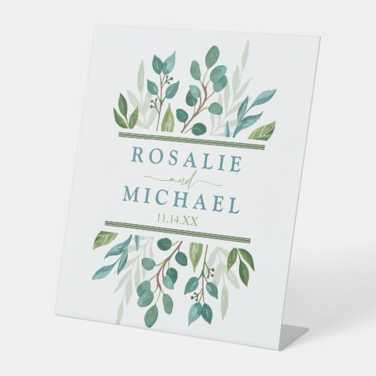 Botanischer Grüner Individuelle Name Sockelschild (Vorderseite)