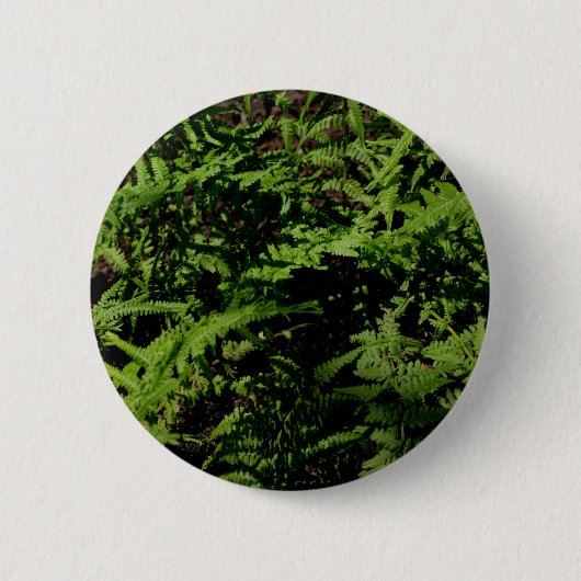 Botanischer grüner Waldboden Ferns Button (Vorderseite)