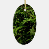 Botanischer grüner Waldboden Ferns Keramik Ornament (Rechts)