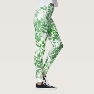Botanischer Grüner Yoga Pilates Hot Pants Leggings