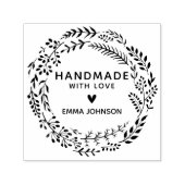 Botanischer Grünkranz handgefertigt mit Liebe Permastempel (Design)