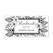 Botanischer handgezeichnet Rahmen Handgefertigt mi Gummistempel (Prägung)