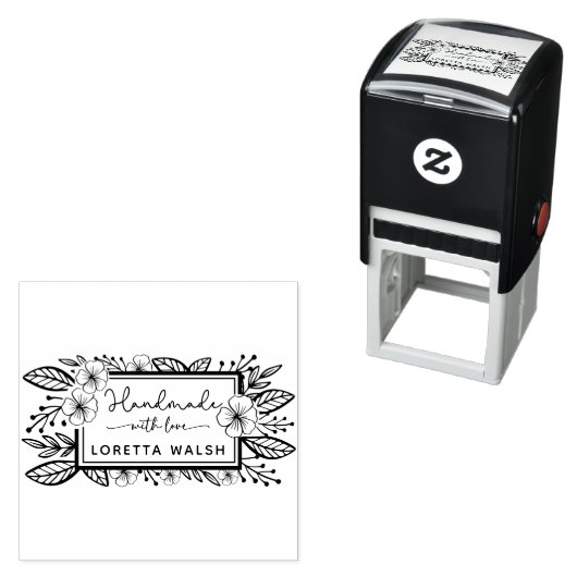 Botanischer handgezeichnet Rahmen Handgefertigt mi Permastempel (Beispiel)