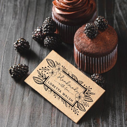 Botanischer handgezeichnet Rahmen Handgefertigt mi Permastempel