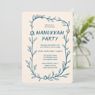 Botanischer Hanukkah Party Star von David Einladung