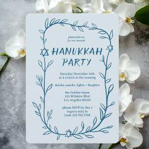 Botanischer Hanukkah Party Star von David Einladung