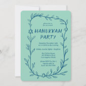 Botanischer Hanukkah Party Star von David Einladung (Vorderseite)